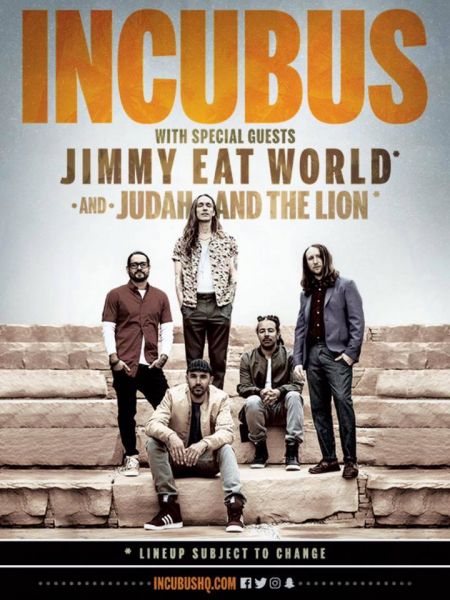 Incubus and Jimmy Eat World are hitting the road this summer and Red Rocks in the fall.