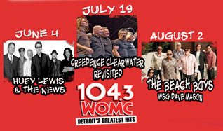 Huey Lewis and The News, Creedence Clearwater Revisited, and The Beach Boys tickets at Freedom Hill Amphitheatre in Sterling Heights