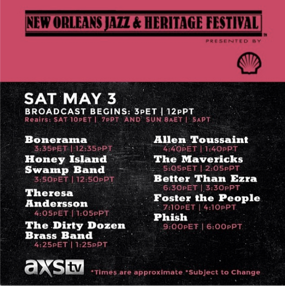 new orleans jazz and heritage festival schedule dates events and jazz fest schedule