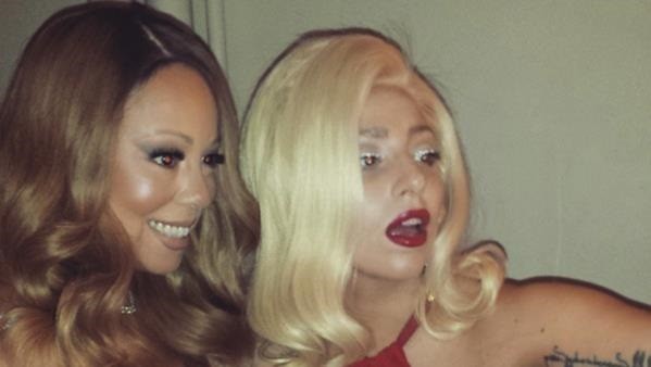 lady gaga attends mariah carey christmas concert and bonds backstage lady gaga and tony bennett christmas
