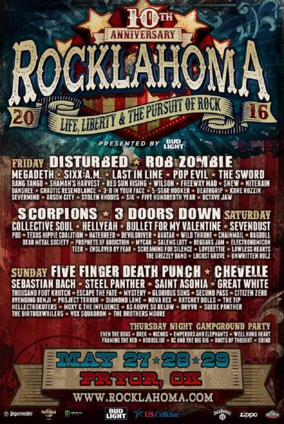 Rocklahoma 2016 Promotional Poster