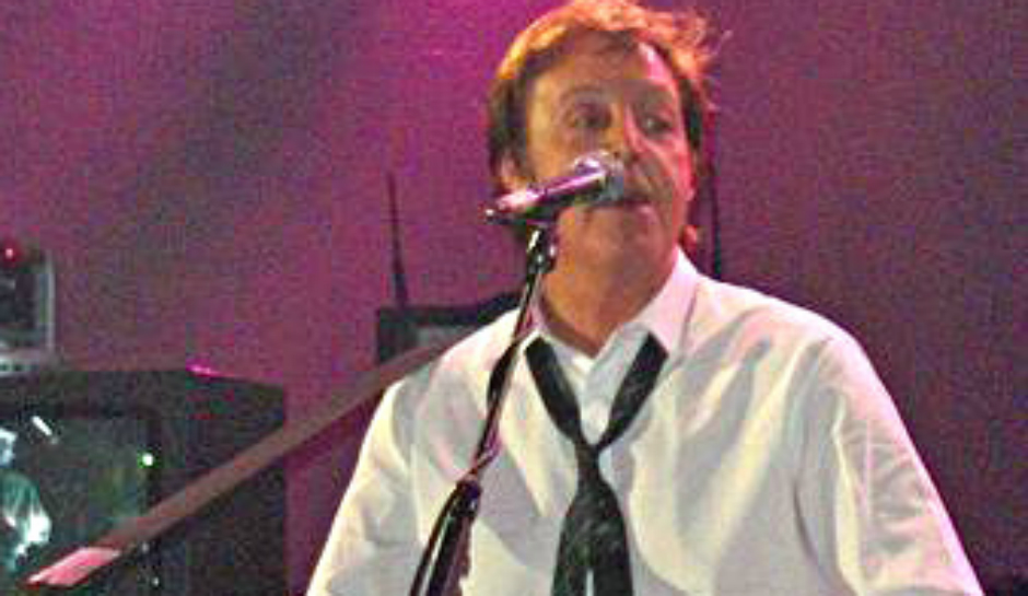 Sir Paul McCartney performs the Beatles classic song 'Blackbird' at the BBC Electric Proms.