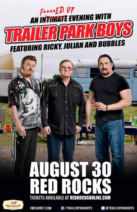 Ricky, Julian and Bubbles will spend a 'F***ed Up Evening' at Red Rocks this summer.