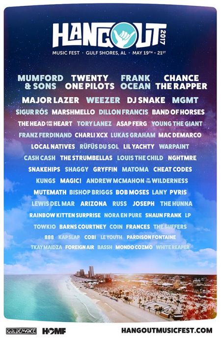 Hangout Festival 2020 Lineup Frank Ocean, Chance The Rapper, Mumford & Sons lead 2017 Hangout Hangout Festival 2020 Lineup Frank Ocean, Chance The Rapper, Mumford & Sons lead 2017 Hangout