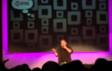 Patton Oswalt performing at Stars in Bars