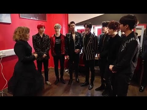 Watch: Janet Jackson meets with BTS backstage at the Mnet Asian Music Awards