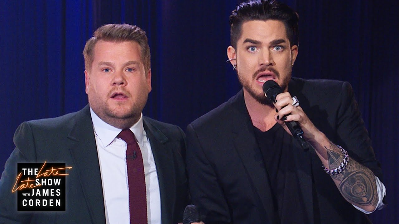 Watch Adam Lambert Joins James Cordon For Epic Nfl Themed