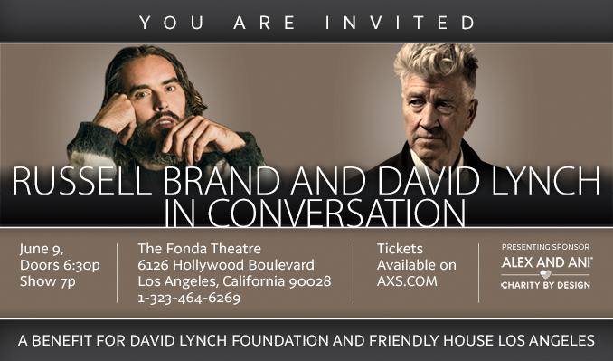 RUSSELL BRAND AND DAVID LYNCH tickets at Fonda Theatre in Los Angeles