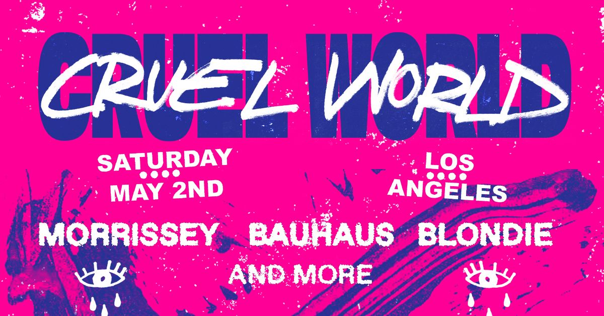 Main image for event titled Cruel World Festival feat. Morrissey, Bauhaus, Blondie, Devo and more.